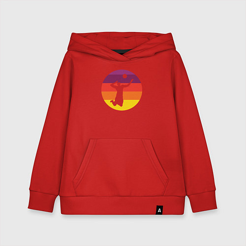 Детская толстовка-худи Мой волейбол / Красный – фото 1