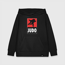 Толстовка детская хлопковая Judo, цвет: черный