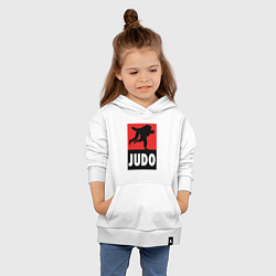Толстовка детская хлопковая Judo, цвет: белый — фото 2