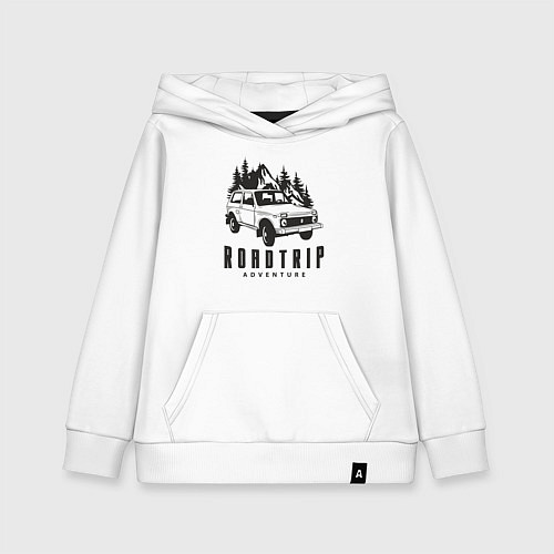 Детская толстовка-худи Niva roadtrip / Белый – фото 1