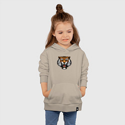 Толстовка детская хлопковая Angry Tiger, цвет: миндальный — фото 2