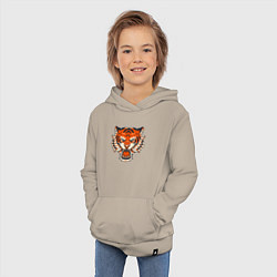 Толстовка детская хлопковая Super Tiger, цвет: миндальный — фото 2