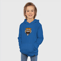 Толстовка детская хлопковая Ghost Tiger, цвет: синий — фото 2