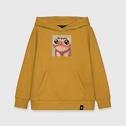 Толстовка детская хлопковая Милота совиная, цвет: горчичный