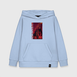 Толстовка детская хлопковая ЕВАНГЕЛИОН РОБОТ EVANGELION ROBOT, цвет: мягкое небо