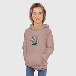 Толстовка детская хлопковая Силовой Алхимик, цвет: пыльно-розовый — фото 2