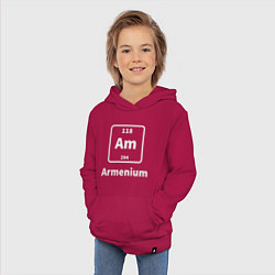 Толстовка детская хлопковая Армениум, цвет: маджента — фото 2