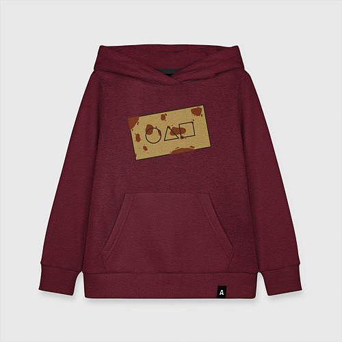 Детская толстовка-худи Squid Floor / Меланж-бордовый – фото 1