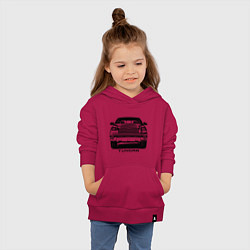 Толстовка детская хлопковая Тойота Тундра, цвет: маджента — фото 2