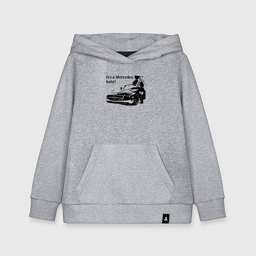 Детская толстовка-худи Это Мерседес, детка! / Меланж – фото 1
