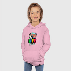 Толстовка детская хлопковая TOCA LIFE WORLD ТОКА ЛАЙФ ВОРЛД ПЕРСОНАЖИ, цвет: светло-розовый — фото 2