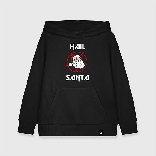Детская толстовка-худи Hail Santa / Черный – фото 1