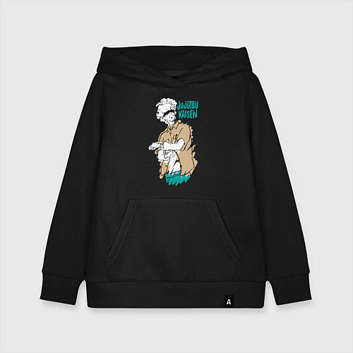 Детская толстовка-худи Учитель Годжо из Магической Битвы / Черный – фото 1