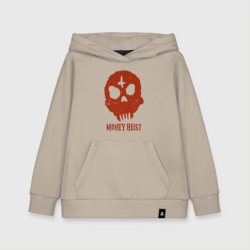 Детская толстовка-худи Money Heist Skull / Миндальный – фото 1