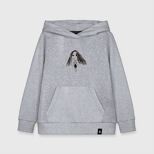 Детская толстовка-худи Прикольная девочка / Меланж – фото 1