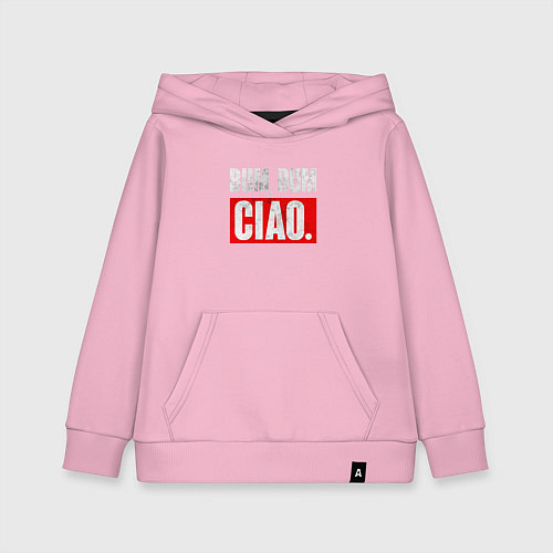 Детская толстовка-худи BUM BUM CIAO БУМАЖНЫЙ ДОМ / Светло-розовый – фото 1