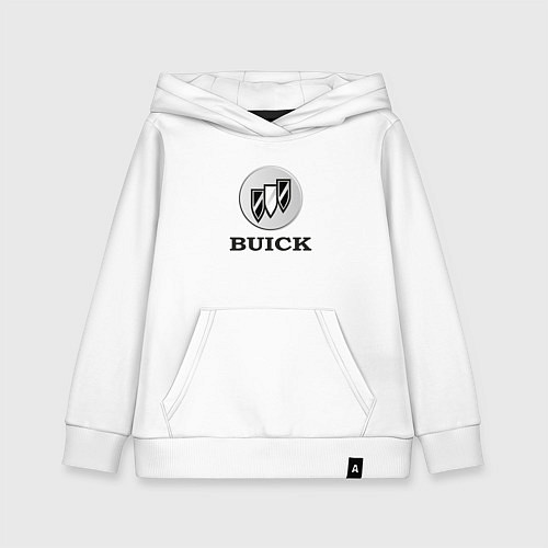 Детская толстовка-худи Gray gradient Logo Buick / Белый – фото 1