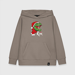 Толстовка детская хлопковая T-rex Merry Roar, цвет: утренний латте