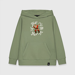 Толстовка детская хлопковая Santa Ho Ho Ho, цвет: авокадо