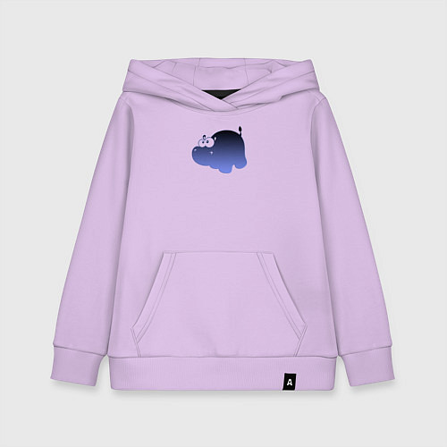 Детская толстовка-худи Бегемотик фиолетовый / Лаванда – фото 1