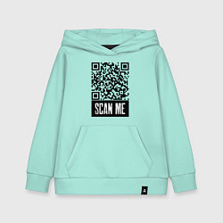 Толстовка детская хлопковая QR Scan, цвет: мятный