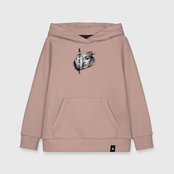 Толстовка детская хлопковая Adele лицо, цвет: пыльно-розовый