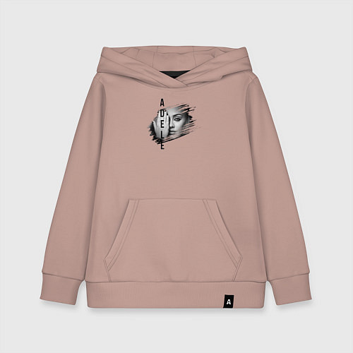 Детская толстовка-худи Adele лицо / Пыльно-розовый – фото 1