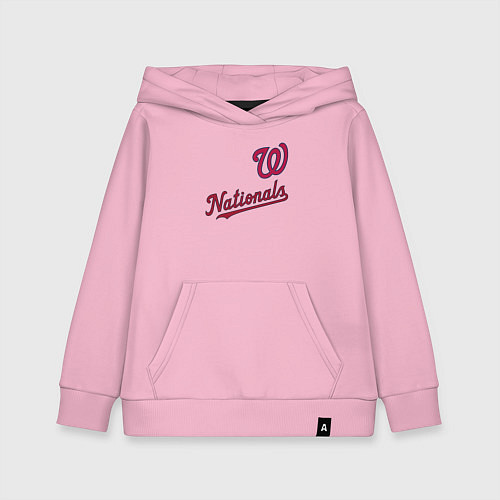 Детская толстовка-худи Washington Nationals - baseball team! / Светло-розовый – фото 1