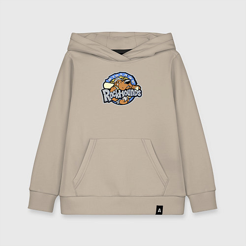 Детская толстовка-худи Midland Rockhounds - baseball team / Миндальный – фото 1