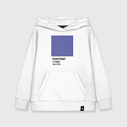 Толстовка детская хлопковая Цвет Pantone 2022 года - Very Peri, цвет: белый