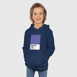 Толстовка детская хлопковая Цвет Pantone 2022 года - Very Peri, цвет: тёмно-синий — фото 2