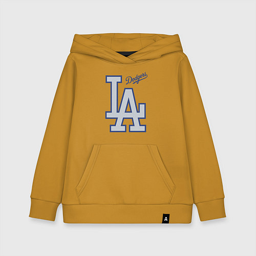 Детская толстовка-худи Los Angeles Dodgers - baseball team / Горчичный – фото 1