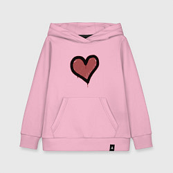 Толстовка детская хлопковая Граффити Сердце, цвет: светло-розовый