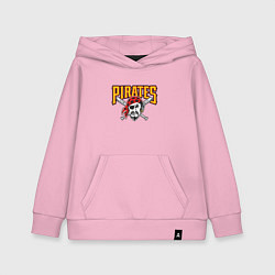 Толстовка детская хлопковая Pittsburgh Pirates - baseball team, цвет: светло-розовый