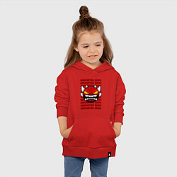 Толстовка детская хлопковая GEOMETRY DASH КРАСНЫЙ ОГНЕННЫЙ ДЕМОН, цвет: красный — фото 2