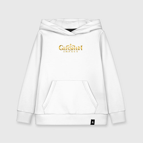 Детская толстовка-худи GOLD LOGO GENSHIN IMPACT / Белый – фото 1