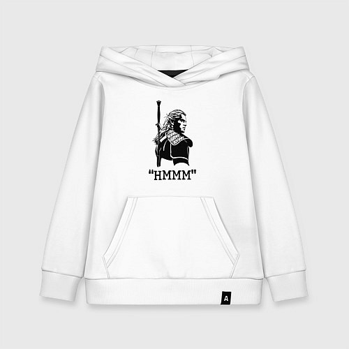 Детская толстовка-худи The Witcher HMMM / Белый – фото 1