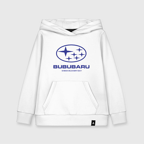 Детская толстовка-худи Subaru Bububaru / Белый – фото 1