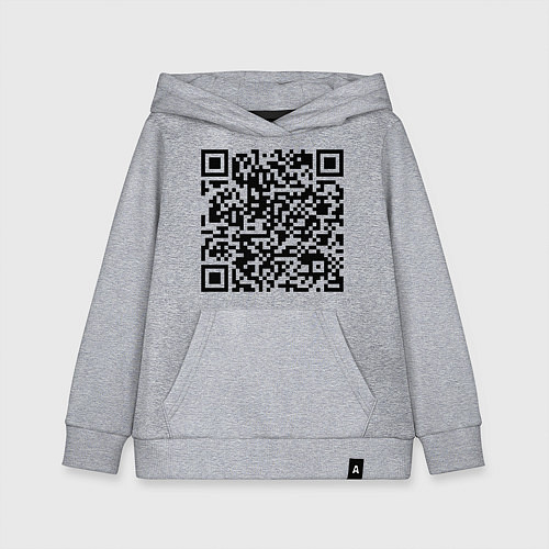 Детская толстовка-худи QR-код Скала Джонсон / Меланж – фото 1