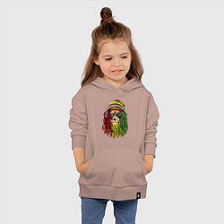 Толстовка детская хлопковая Rasta lioN, цвет: пыльно-розовый — фото 2