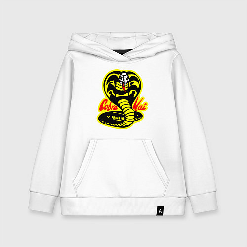 Детская толстовка-худи Кобра кай лого / Белый – фото 1