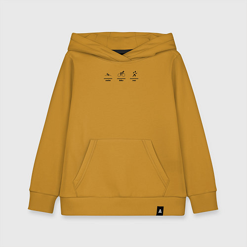 Детская толстовка-худи IM TRIATHLON / Горчичный – фото 1