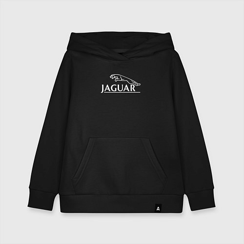 Детская толстовка-худи Jaguar, Ягуар Логотип / Черный – фото 1