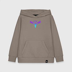 Толстовка детская хлопковая WALHALLA TEAM NEON LOGO ТОКИЙСКИЕ МСТИТЕЛИ, цвет: утренний латте