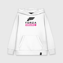 Толстовка детская хлопковая Forza Horizon 6 logo, цвет: белый