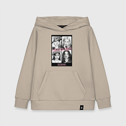 Толстовка детская хлопковая Blackpink K-pop, цвет: миндальный