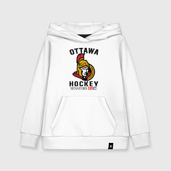 Толстовка детская хлопковая OTTAWA SENATORS ОТТАВА СЕНАТОРЗ, цвет: белый
