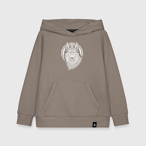 Детская толстовка-худи Northern Wolf / Утренний латте – фото 1