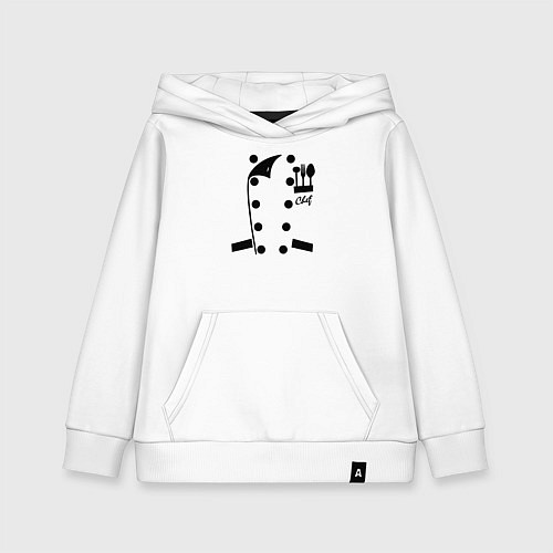 Детская толстовка-худи Поварской фартук / Белый – фото 1