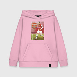 Толстовка детская хлопковая Arsenal, Mesut Ozil, цвет: светло-розовый